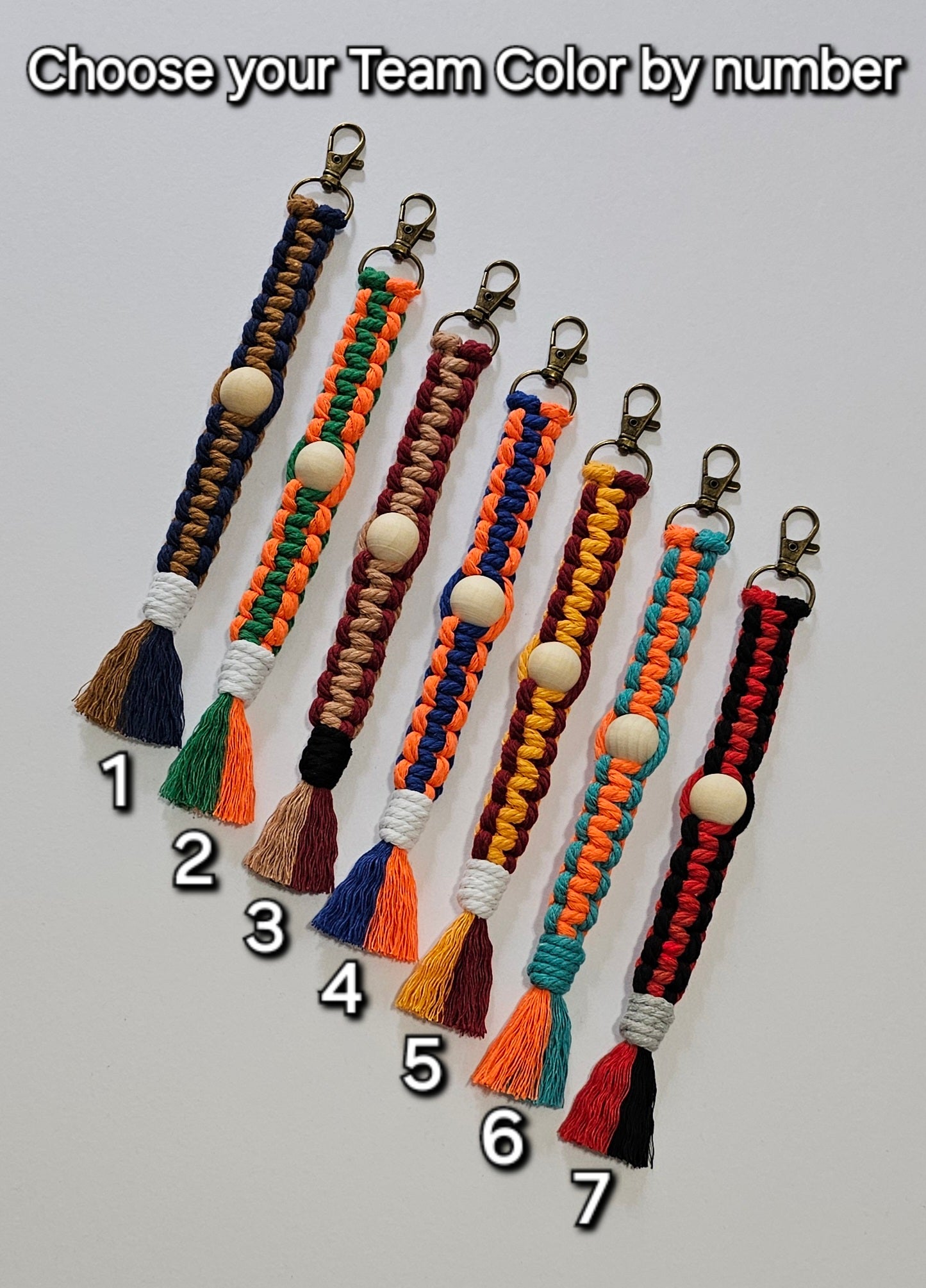 Sports Beaded Keychain